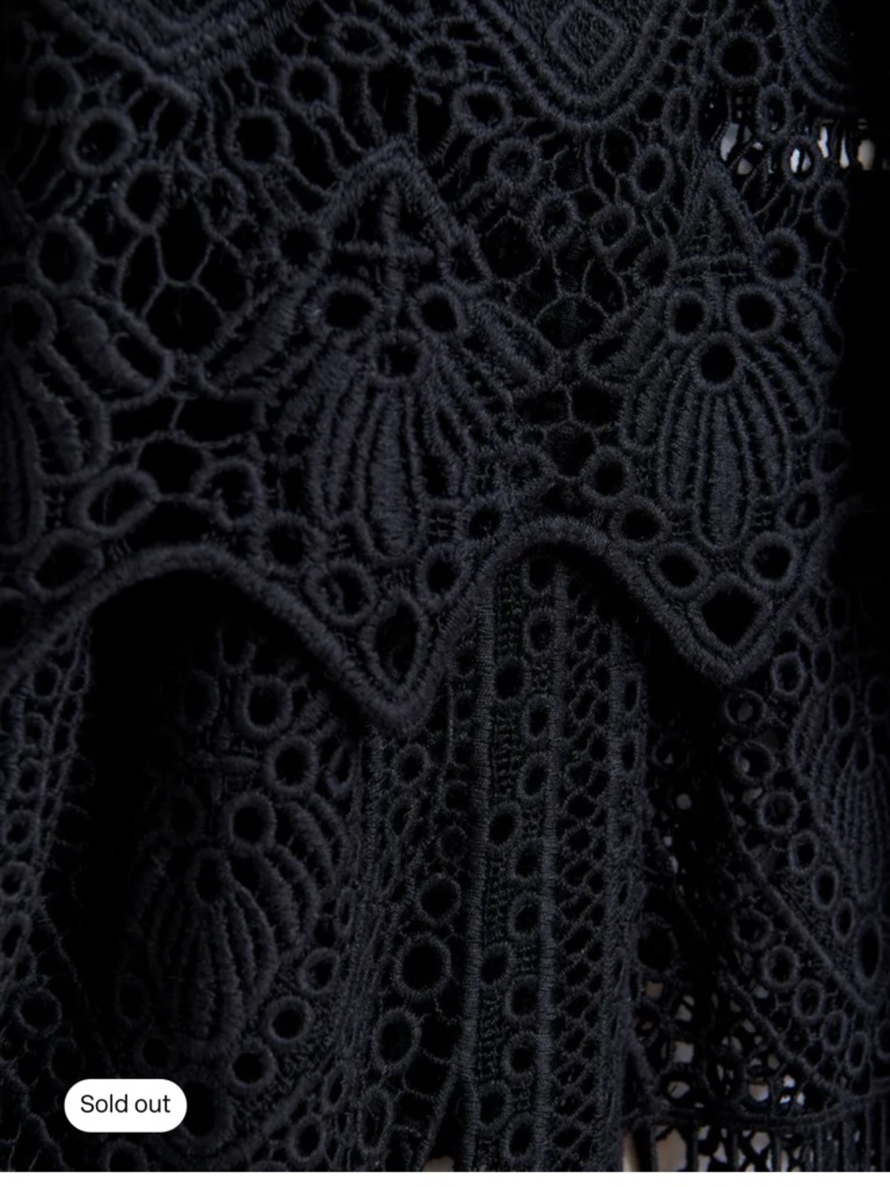 Essentiel Antwerp Black HISSOURI Crochet Caftan - Picture 7 of 9